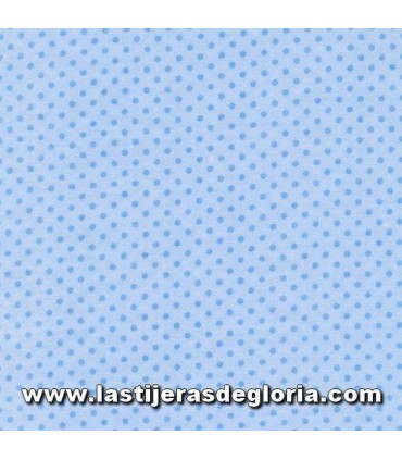 ÚLTIMOS 80 CM. - FINAL PIEZA - Franela algodón topos azul "Cuddle Print Flannel" de Fabri-Quilt