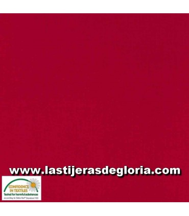 ÚLTIMOS 80 CM. - FINAL PIEZA - Tela patchwork algodón lisa rojo oscuro Swan Solids de Stof