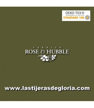 Tela patchwork lisa verde musgo Craft Cotton Plains de Rose & Hubble